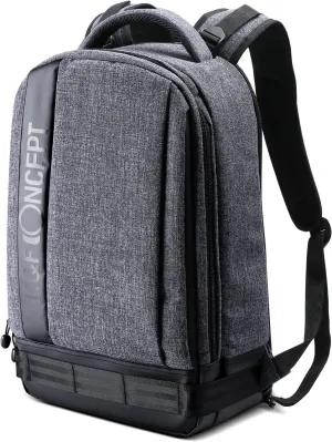 K&F Concept Professional Camera Backpack Large Size Photography Bag Compatible with Camera DSLR, 14.4'' Laptop,Tripod (Grey)
