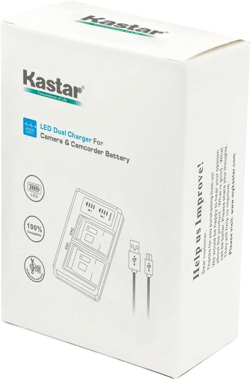 Kastar LTD2 USB Battery Charger Replacement for Leica BP-SCL4 16062 Rechargeable Lithium-Ion Battery, Leica BC-SCL4 Charger, Leica S, Leica Q2, Leica SL Series, Leica SL Typ 601 Camera