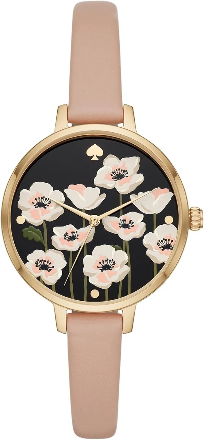 Kate Spade New York Metro Women's Watch with Stainless Steel Bracelet or Leather Band; Novelty Women's Watch
