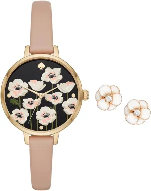 Kate Spade New York Metro Women's Watch with Stainless Steel Bracelet or Leather Band; Novelty Women's Watch