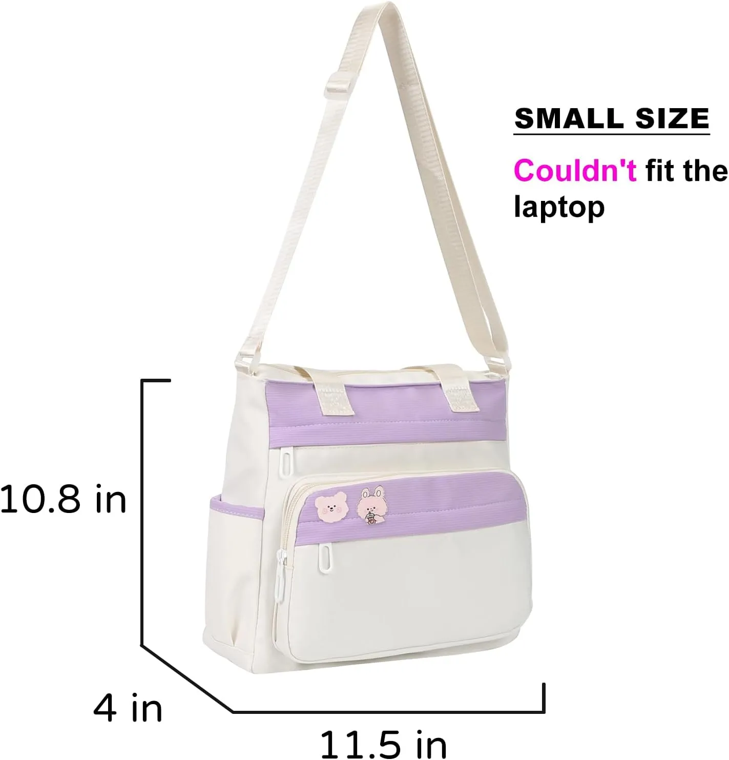 Kawaii Messenger Bag for Girls School Tote Bag