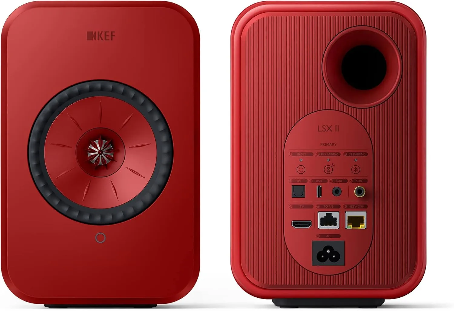 KEF LSX II Wireless HiFi Speaker System (Lava Red)