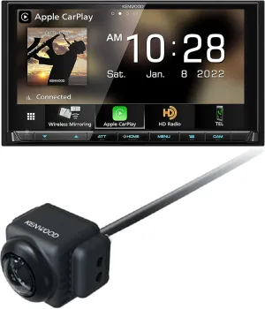 KENWOOD DMX958XR EXCELON Reference 6.8" Full HD Capacitive Touchscreen Car Stereo Receiver | Plus KENWOOD EXCELON CMOS-740HD High Definition Rear Backup Camera for use with Select KENWOOD Receivers