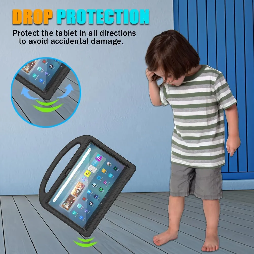 Kids Case for 11inch Tablets(Only 2023 Released 13th Gen Models),Not Fits Samsung iPad 11inch Tablets, Lightweight Shockproof EVA Case with Screen Protector Handle Stand - Black
