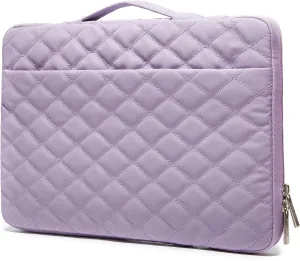 Kinmac 360° Heavy Duty Protective Laptop Computer Sleeve case Bag Cover with Handle for MacBook Pro 14 inch,14 inch-14.4 inch HP Lenovo Dell ASUS Acer Laptop (Purple Embroidery)