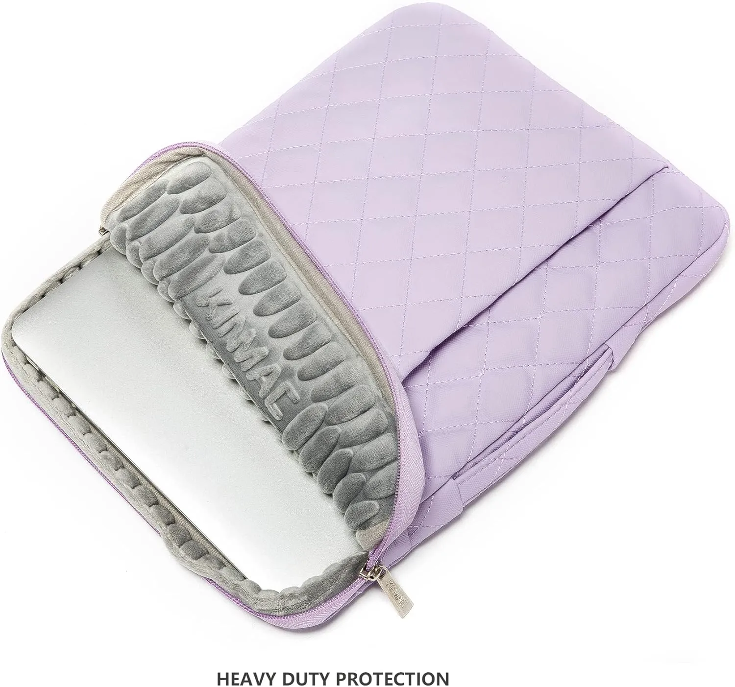 Kinmac 360° Heavy Duty Protective Laptop Computer Sleeve case Bag Cover with Handle for MacBook Pro 14 inch,14 inch-14.4 inch HP Lenovo Dell ASUS Acer Laptop (Purple Embroidery)