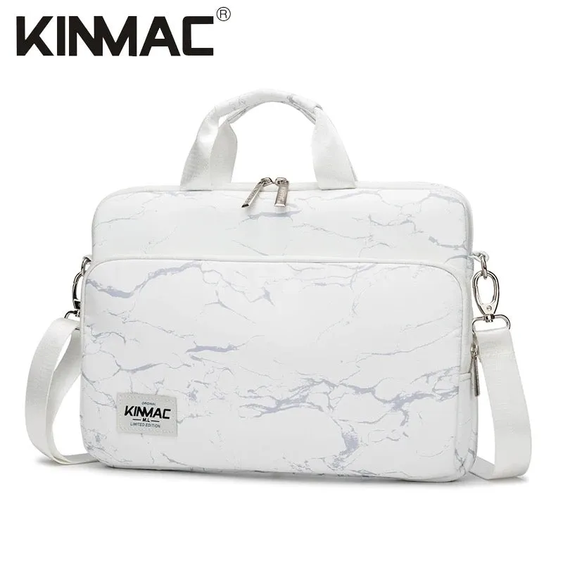 Kinmac 360° Super shockproof  13.3 Inch Laptop Shoulder Bag ( Eva Bubble protection, Waterproof Fabric, Luggage Strap, Extra Pockets) - White