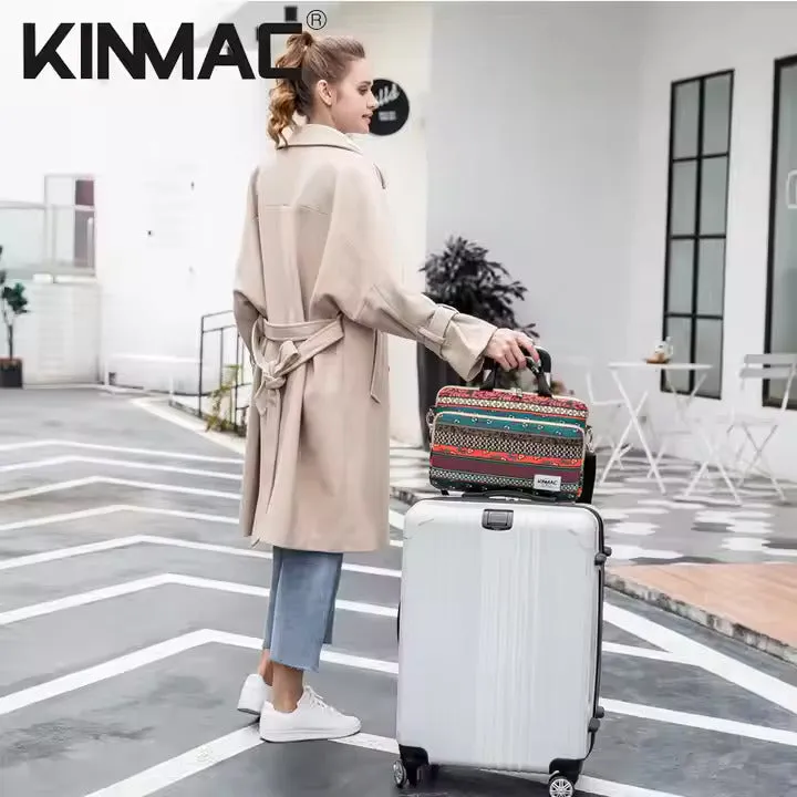 Kinmac 360° Super shockproof  13.3 Inch Laptop Shoulder Bag ( Eva Bubble protection, Waterproof Fabric, Luggage Strap, Extra Pockets) - White