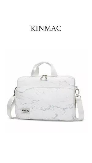 Kinmac 360° Super shockproof  13.3 Inch Laptop Shoulder Bag ( Eva Bubble protection, Waterproof Fabric, Luggage Strap, Extra Pockets) - White