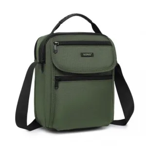 Kono Durable Men's Crossbody Shoulder Bag with Multiple Pockets - Messenger Bag - Green