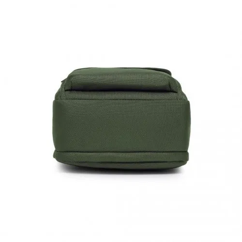 Kono Durable Men's Crossbody Shoulder Bag with Multiple Pockets - Messenger Bag - Green