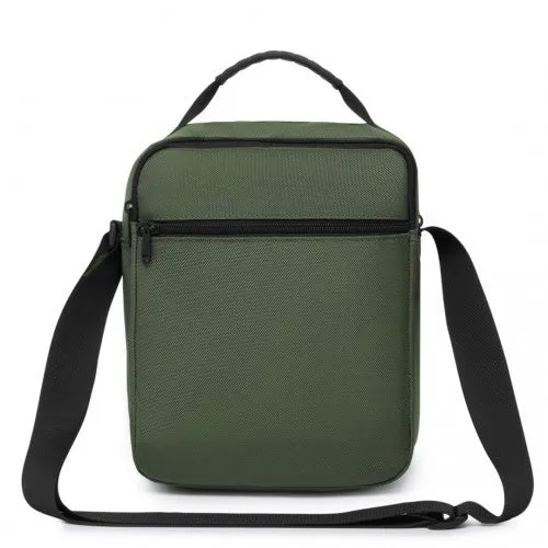 Kono Durable Men's Crossbody Shoulder Bag with Multiple Pockets - Messenger Bag - Green