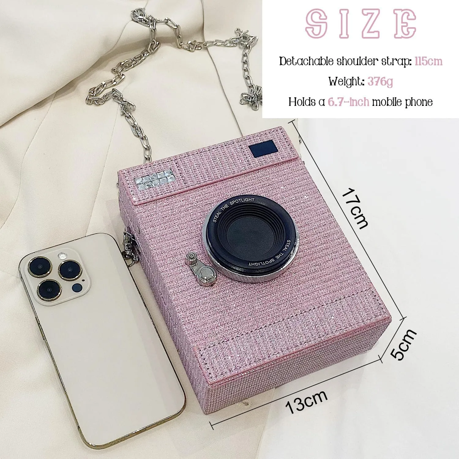 KUANG! Camera Shaped Shoulder Bag PU Leather Crossbody Bag Vintage Novelty Handbag Purse