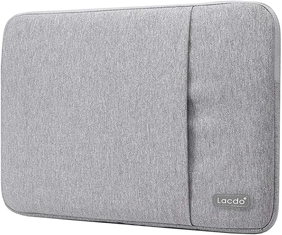 Lacdo 14 Inch Laptop Sleeve Case for HP Stream 14 / Flex 14, IdeaPad 14 S330 / Acer Spin 3 7, Chromebook 14 / Dell Inspiron 14 / ASUS Chromebook, VivoBook/Computer Bag Water Repellent, Grey