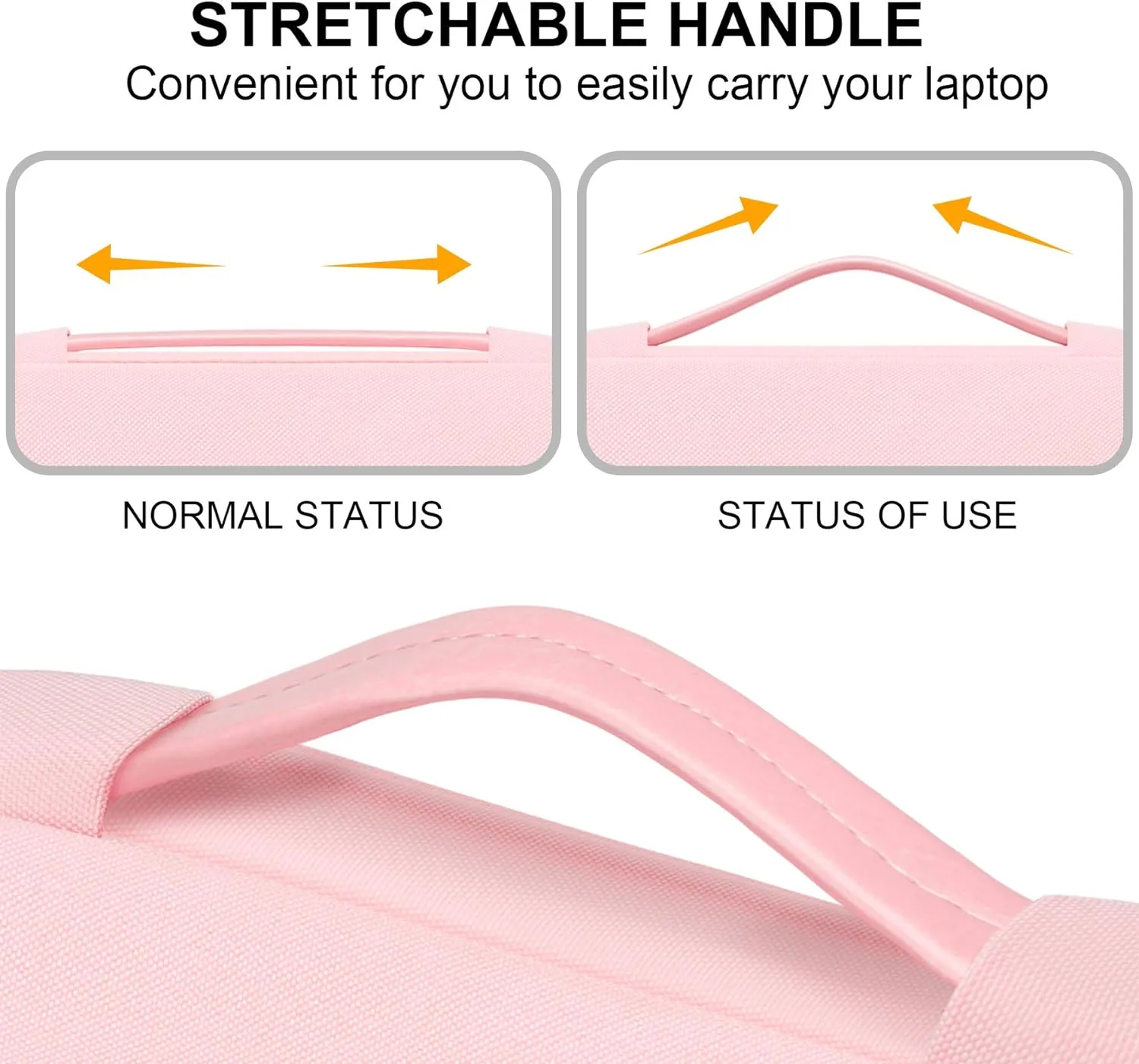 Lacdo 360° Protective Laptop Sleeve Case for 16 inch New MacBook Pro M4/M3/M2/M1 Pro/Max A3403 A3186 A2991 A2780 A2485 A2141 2024-2019, 15 inch Surface Laptop 7th Copilot PC/6/5/4/3 Computer Bag, Pink