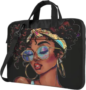 Laptop Bag Case Art Painted African Women Computer Messenger Shoulder Bag Laptop Sleeve Briefcase