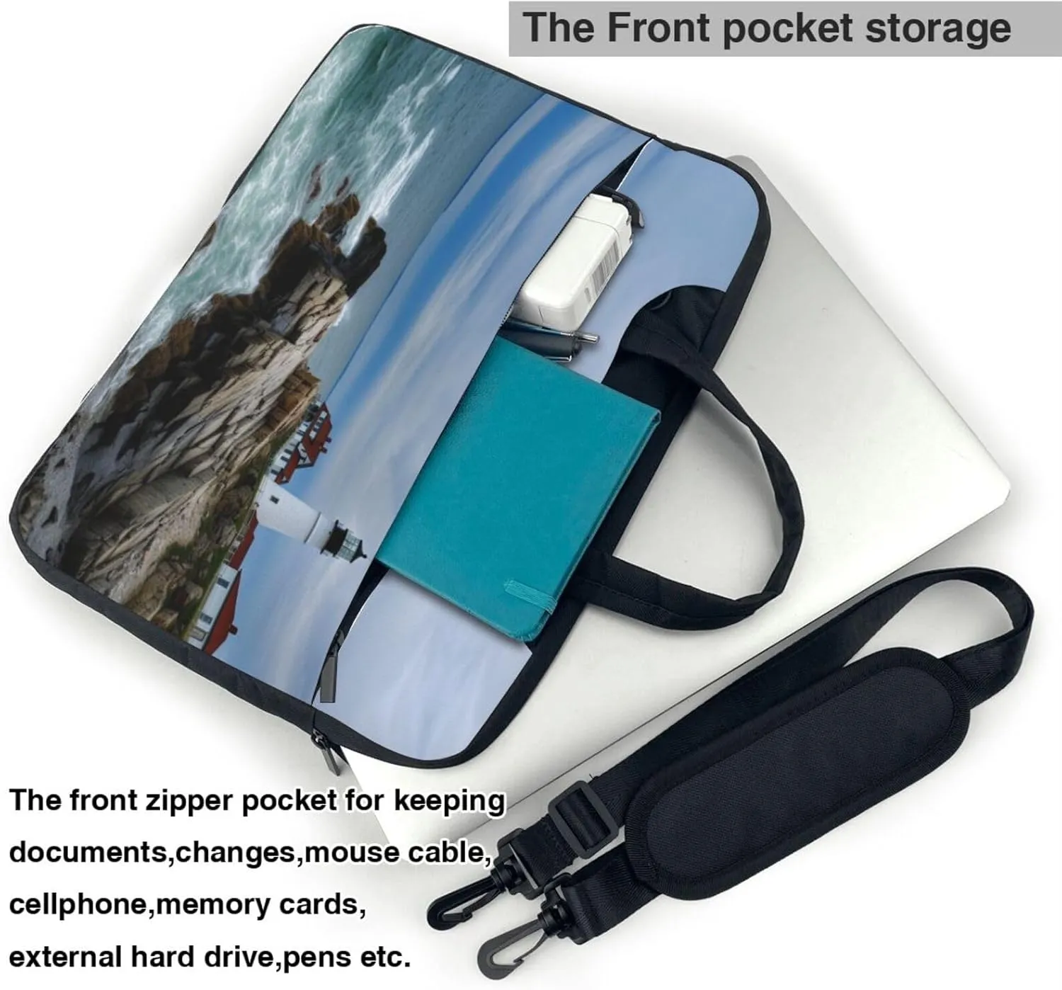 Laptop Bag fit,Thanksgiving Turkey Pumpkin Harvest Handbag CrossbodyBag, Suitable for Office School Travel
