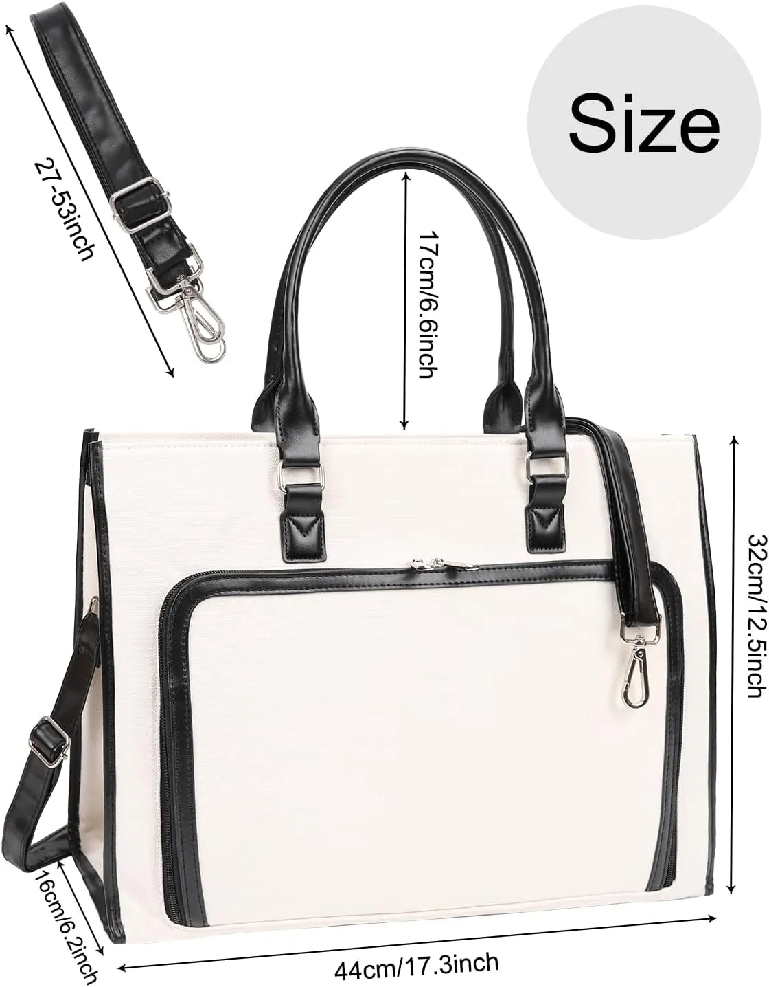 Laptop Bag for Women 17.3 inch Laptop Tote Bag Stand-up Business Office Work Bag Briefcase Computer Tote Bag Large Handbag Satchel Shoulder Bag