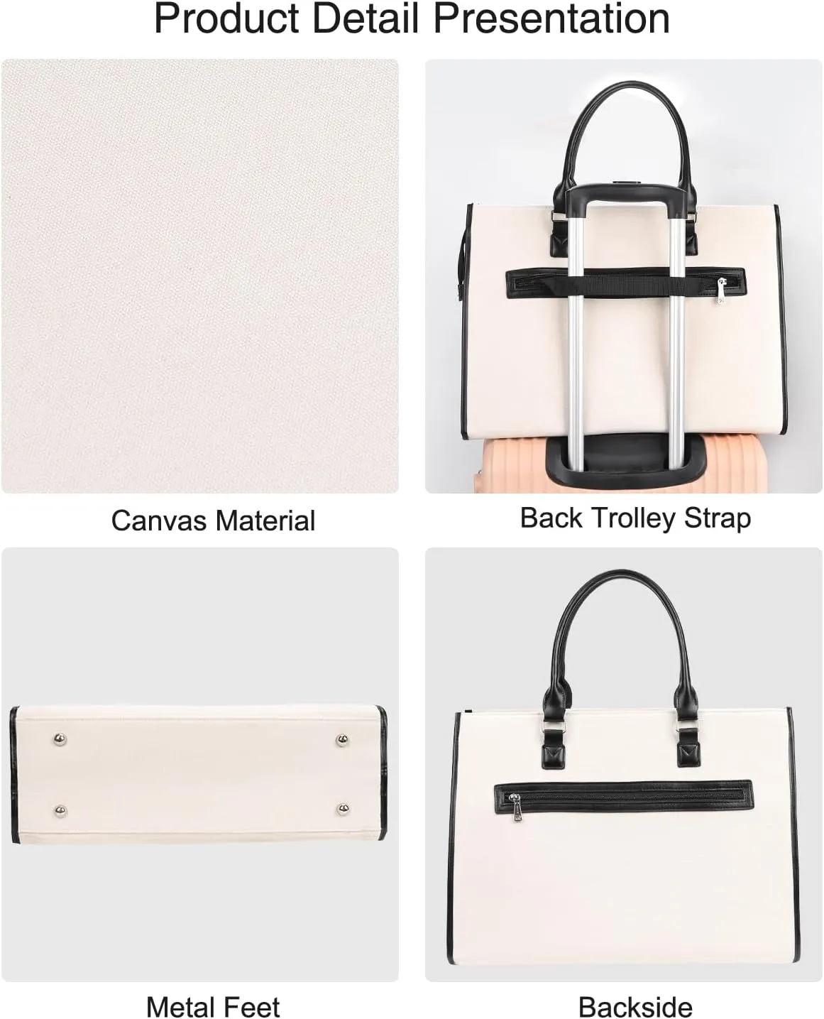 Laptop Bag for Women 17.3 inch Laptop Tote Bag Stand-up Business Office Work Bag Briefcase Computer Tote Bag Large Handbag Satchel Shoulder Bag