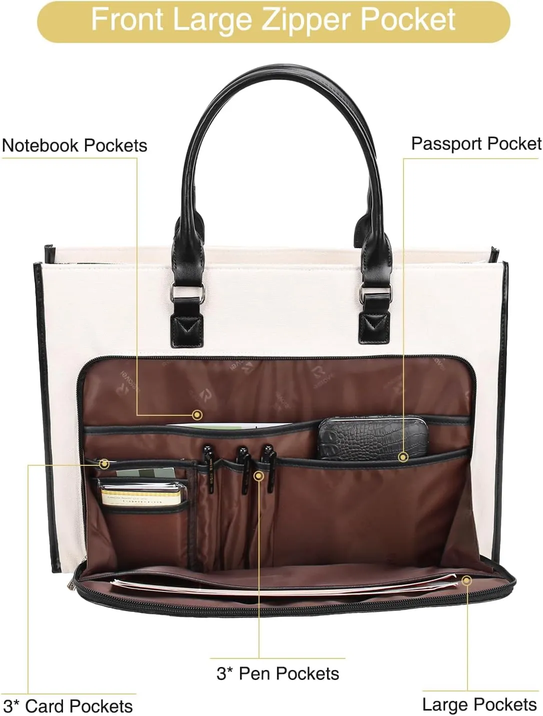 Laptop Bag for Women 17.3 inch Laptop Tote Bag Stand-up Business Office Work Bag Briefcase Computer Tote Bag Large Handbag Satchel Shoulder Bag