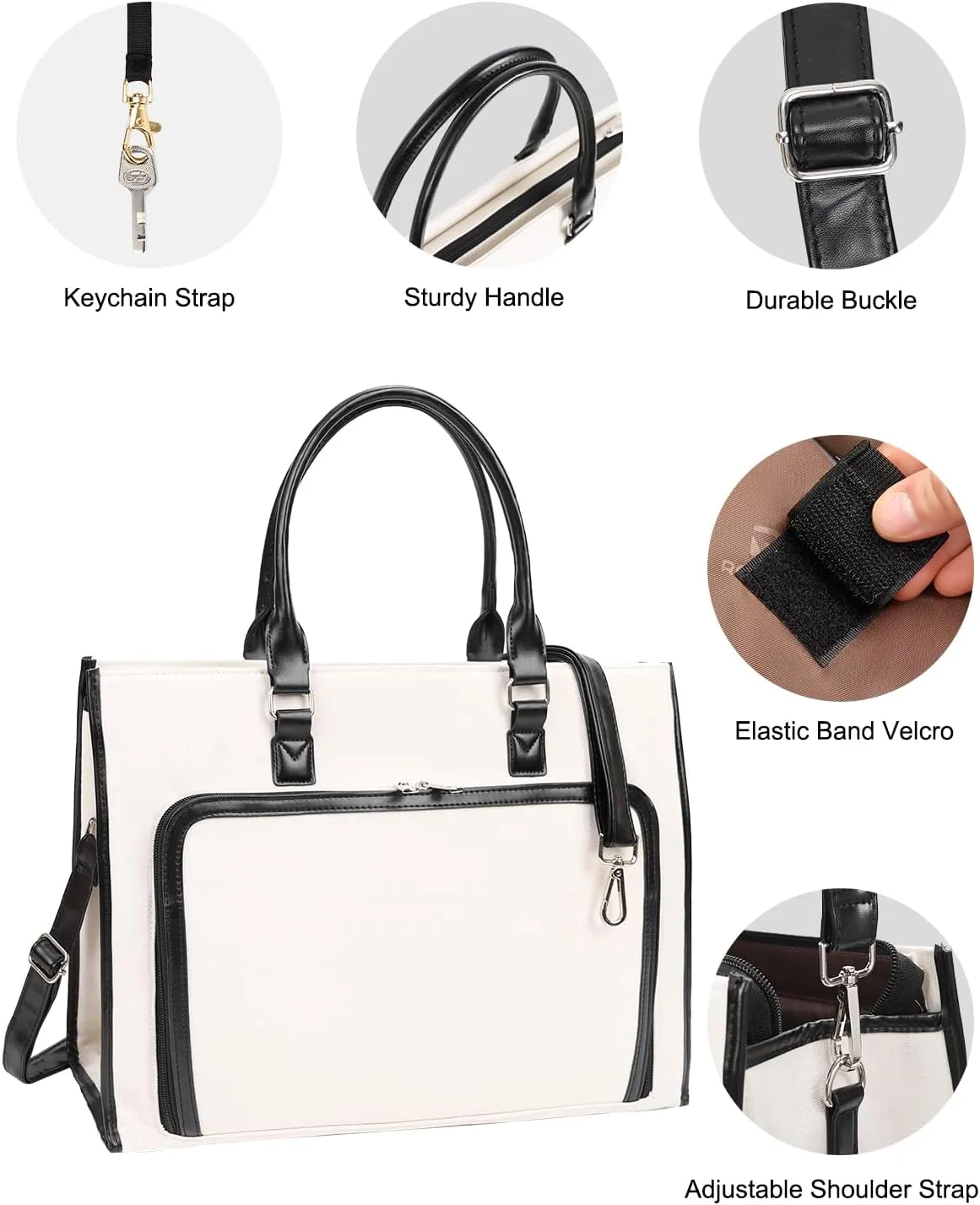 Laptop Bag for Women 17.3 inch Laptop Tote Bag Stand-up Business Office Work Bag Briefcase Computer Tote Bag Large Handbag Satchel Shoulder Bag