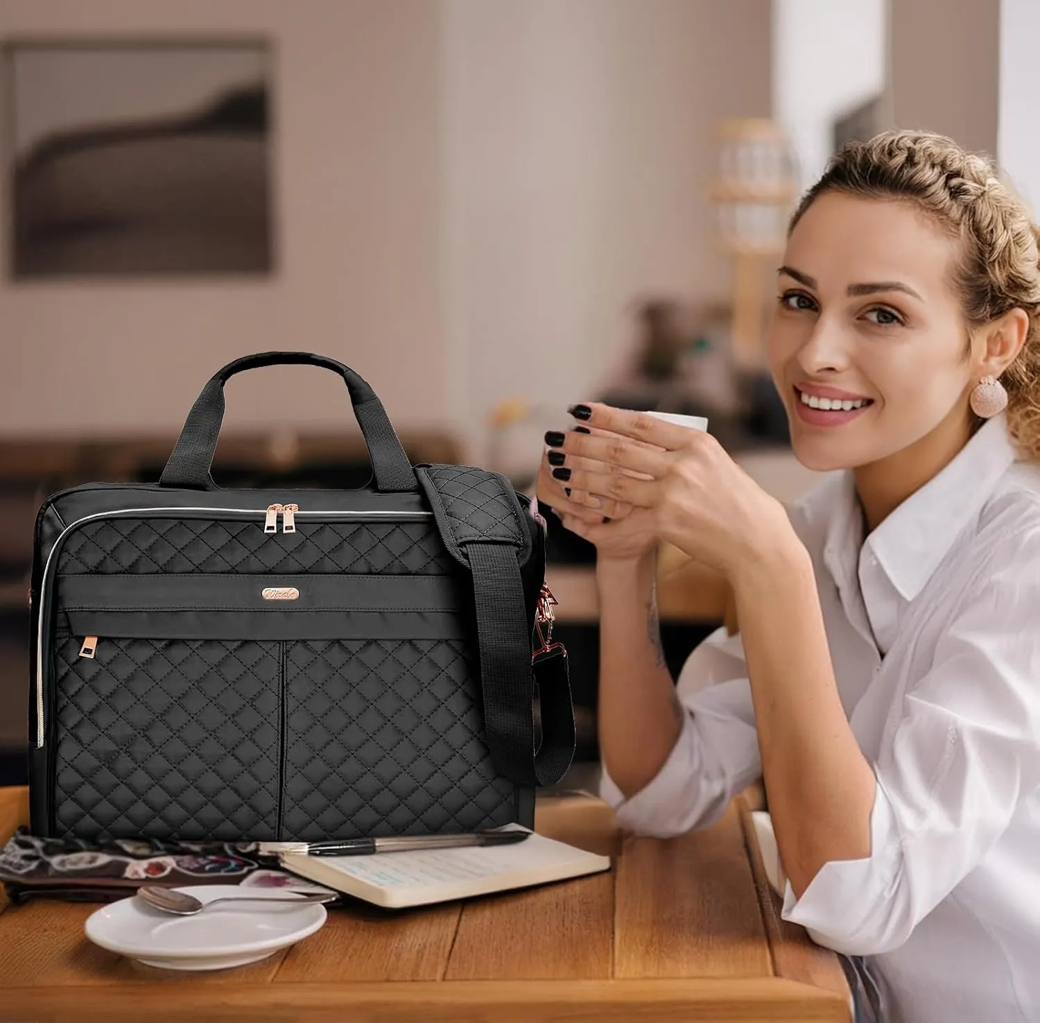 Laptop Bag for Women17 Inch, Briefcase for Women, Large Computer Bag Messenger Bag Work Office Business Travel