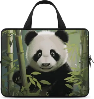 Laptop Carrying Case 13 Inch Curious Pandas Laptop Bag for Men Women Computer Bag Messenger Bag for Work