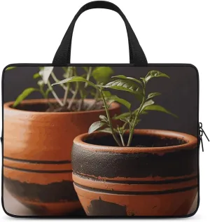 Laptop Carrying Case 13 Inch Small Clay Pot Laptop Bag for Men Women Computer Bag Messenger Bag for Work