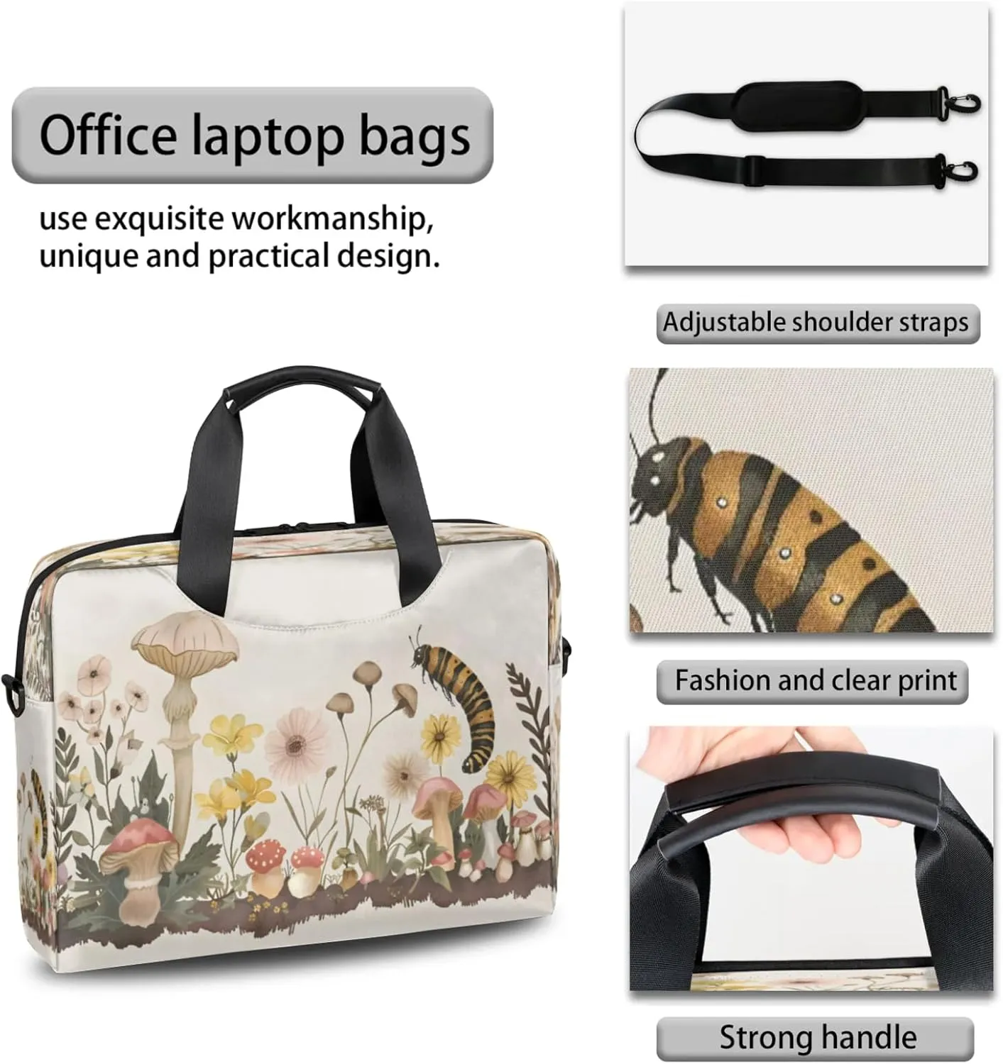 Laptop Shoulder Bag Compatible with Handle, Messenger Shoulder Case for Laptop or Tablet, Laptop Carrying Case