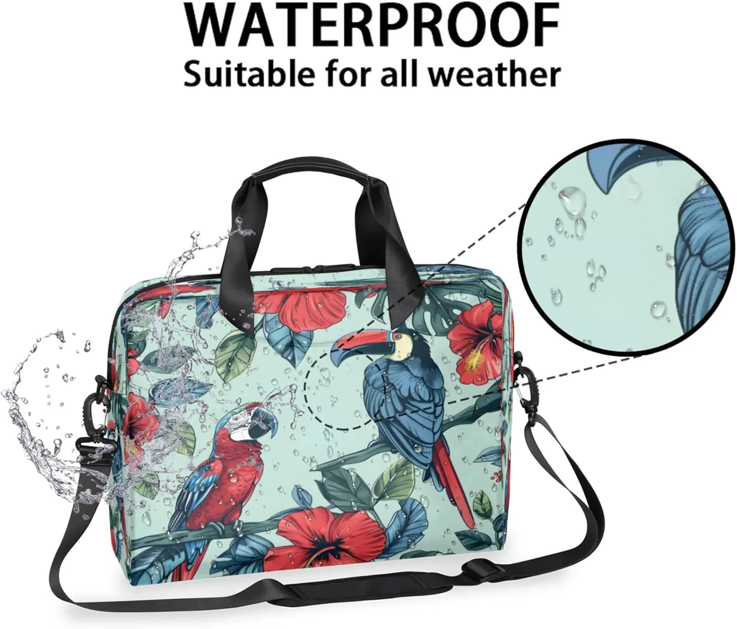Laptop Shoulder Bag Compatible with Handle, Messenger Shoulder Case for Laptop or Tablet, Laptop Carrying Case