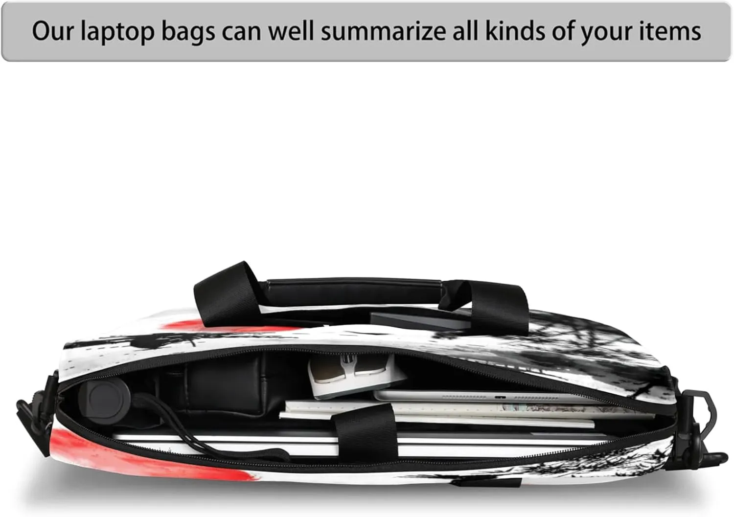 Laptop Shoulder Bag Compatible with Handle, Messenger Shoulder Case for Laptop or Tablet, Laptop Carrying Case