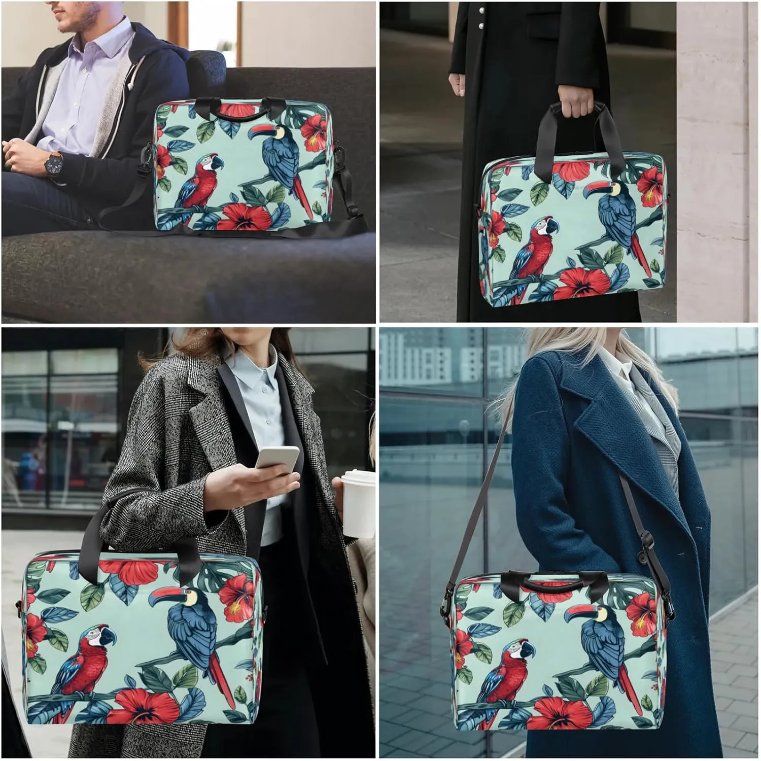 Laptop Shoulder Bag Compatible with Handle, Messenger Shoulder Case for Laptop or Tablet, Laptop Carrying Case