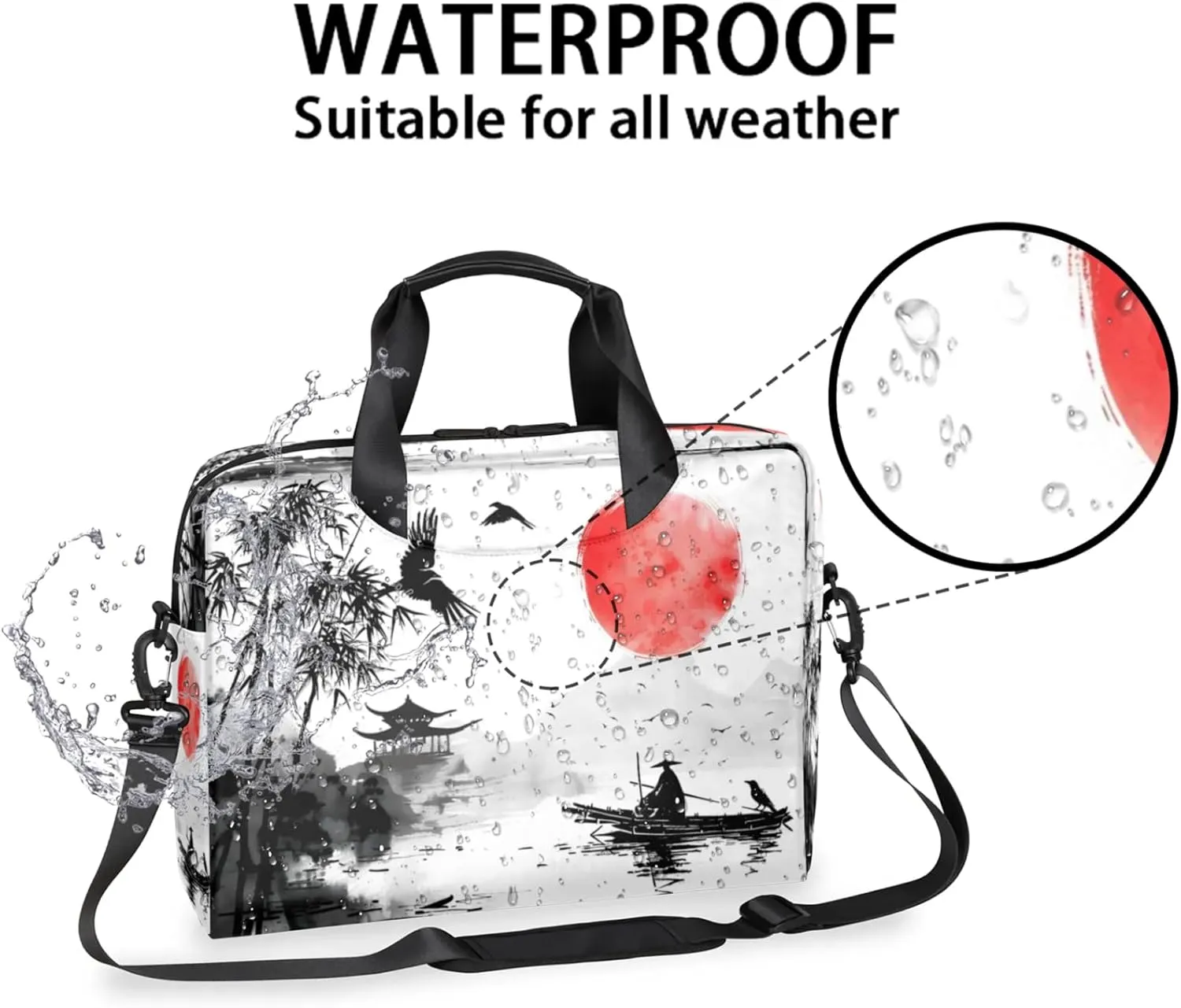 Laptop Shoulder Bag Compatible with Handle, Messenger Shoulder Case for Laptop or Tablet, Laptop Carrying Case