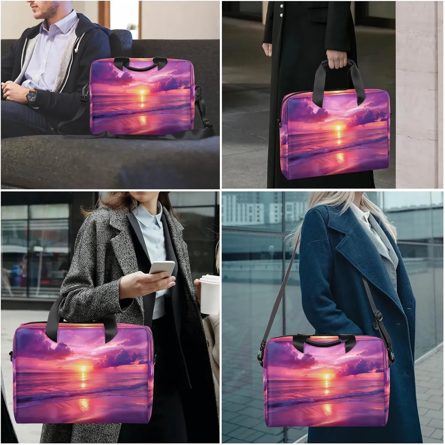 Laptop Shoulder Bag Compatible with Handle, Messenger Shoulder Case for Laptop or Tablet, Laptop Carrying Case