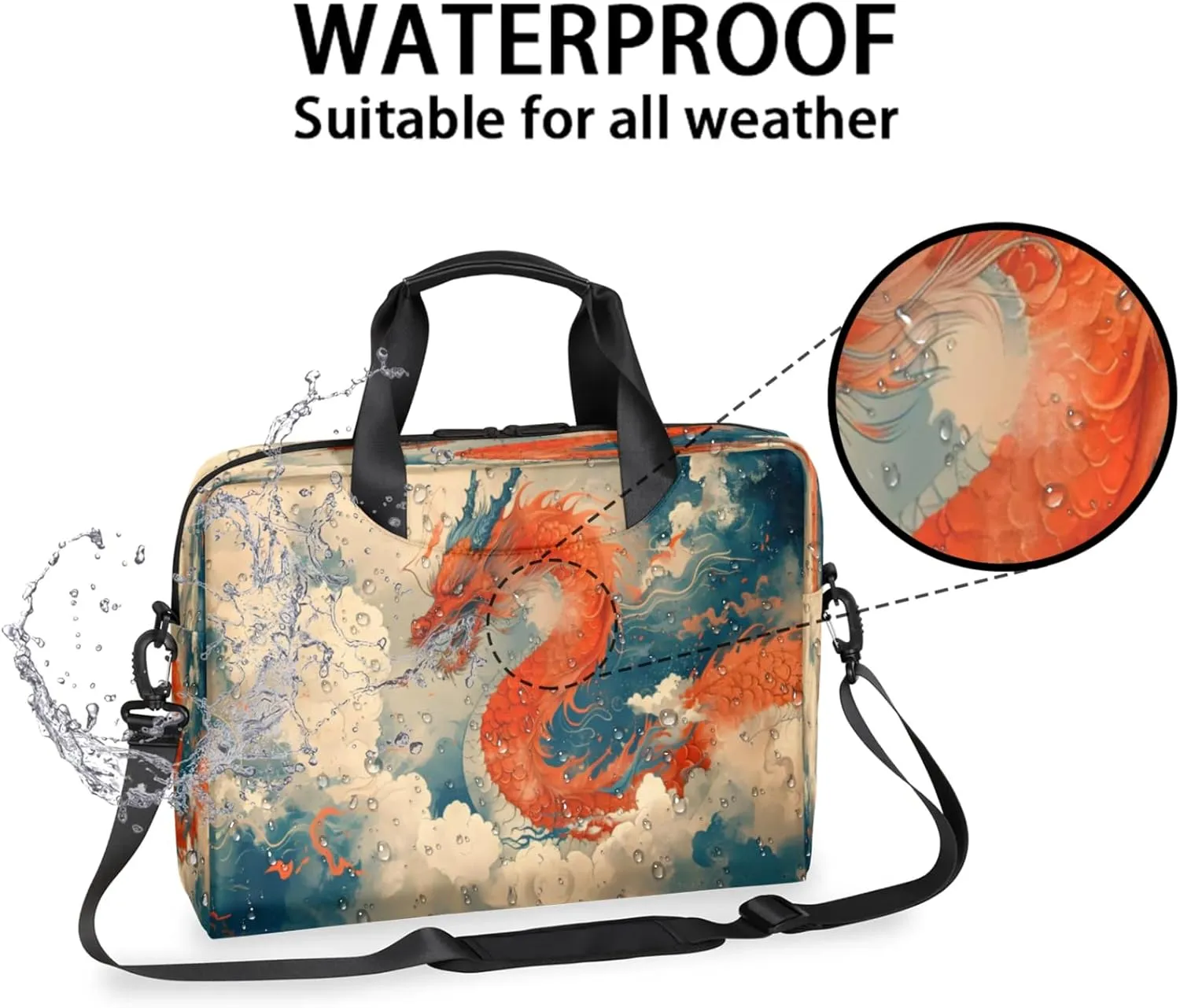Laptop Shoulder Bag Compatible with Handle, Messenger Shoulder Case for Laptop or Tablet, Laptop Carrying Case