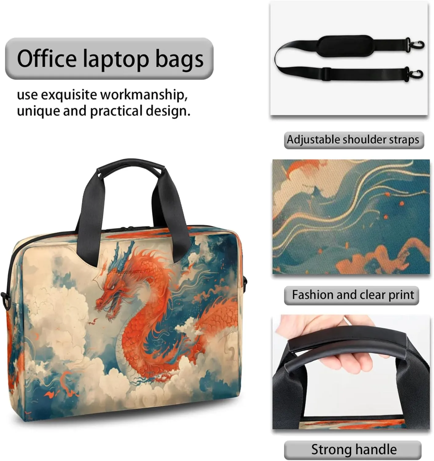Laptop Shoulder Bag Compatible with Handle, Messenger Shoulder Case for Laptop or Tablet, Laptop Carrying Case