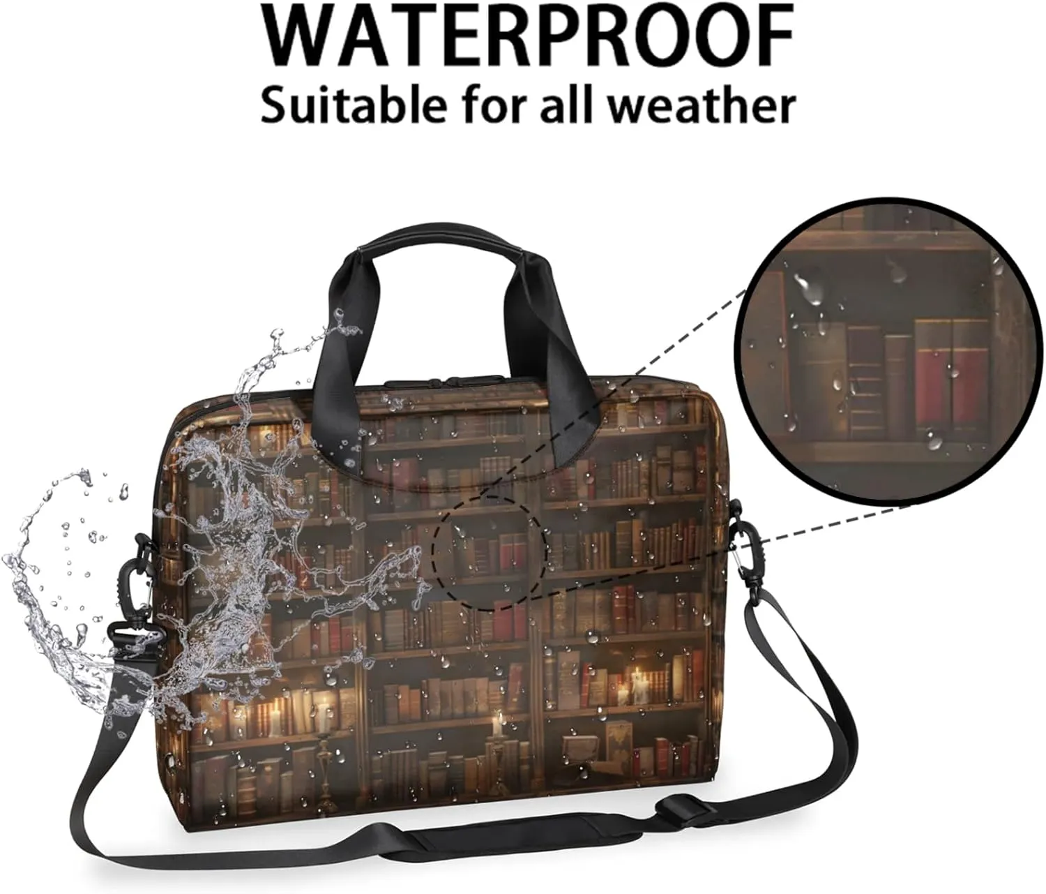 Laptop Shoulder Bag Compatible with Handle, Messenger Shoulder Case for Laptop or Tablet, Laptop Carrying Case