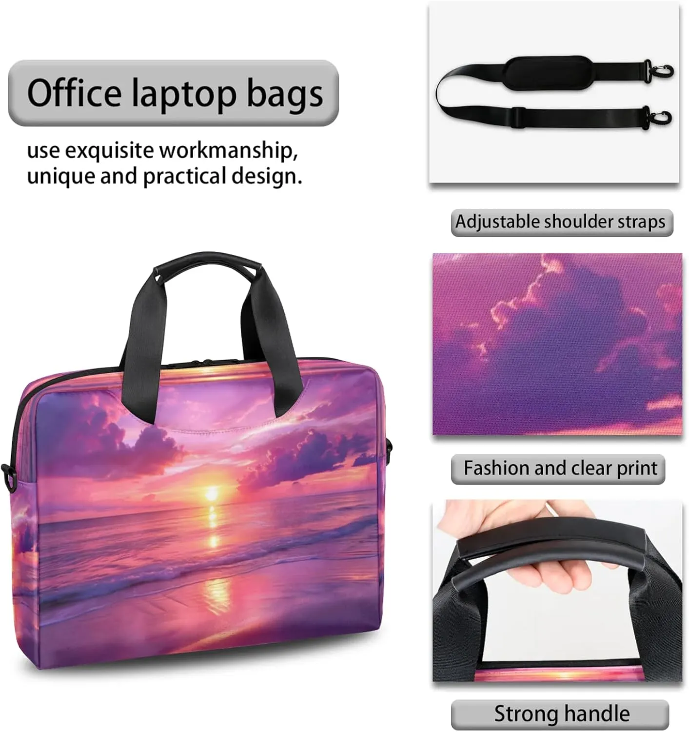 Laptop Shoulder Bag Compatible with Handle, Messenger Shoulder Case for Laptop or Tablet, Laptop Carrying Case