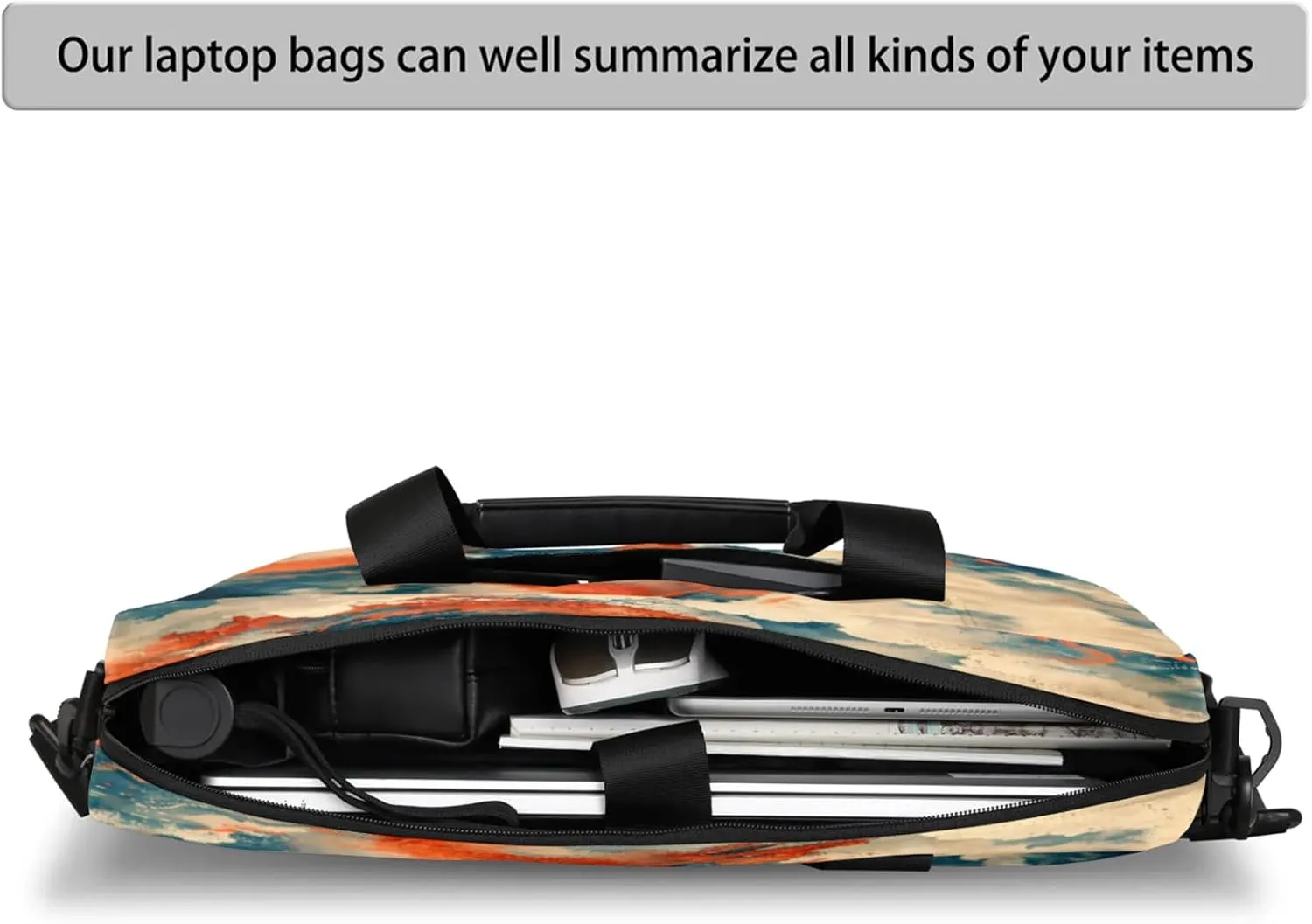 Laptop Shoulder Bag Compatible with Handle, Messenger Shoulder Case for Laptop or Tablet, Laptop Carrying Case