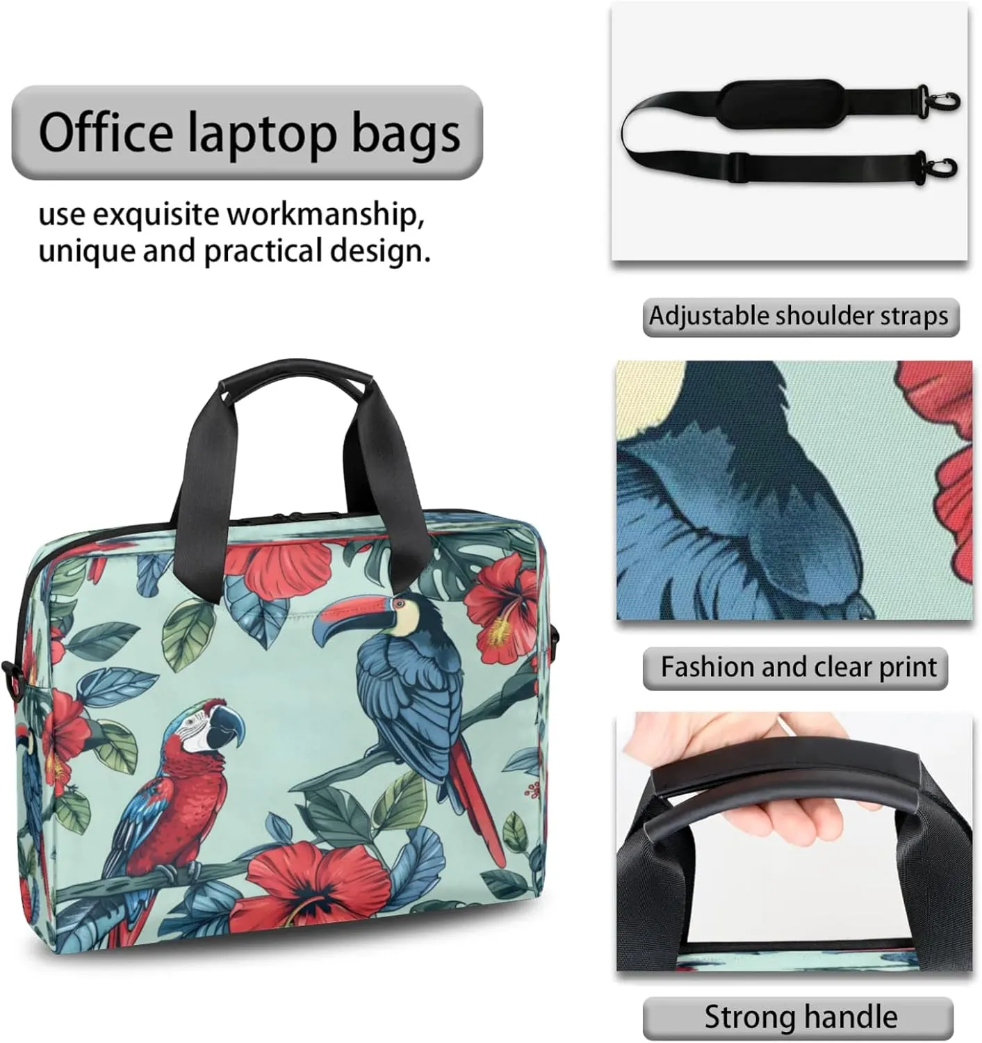 Laptop Shoulder Bag Compatible with Handle, Messenger Shoulder Case for Laptop or Tablet, Laptop Carrying Case