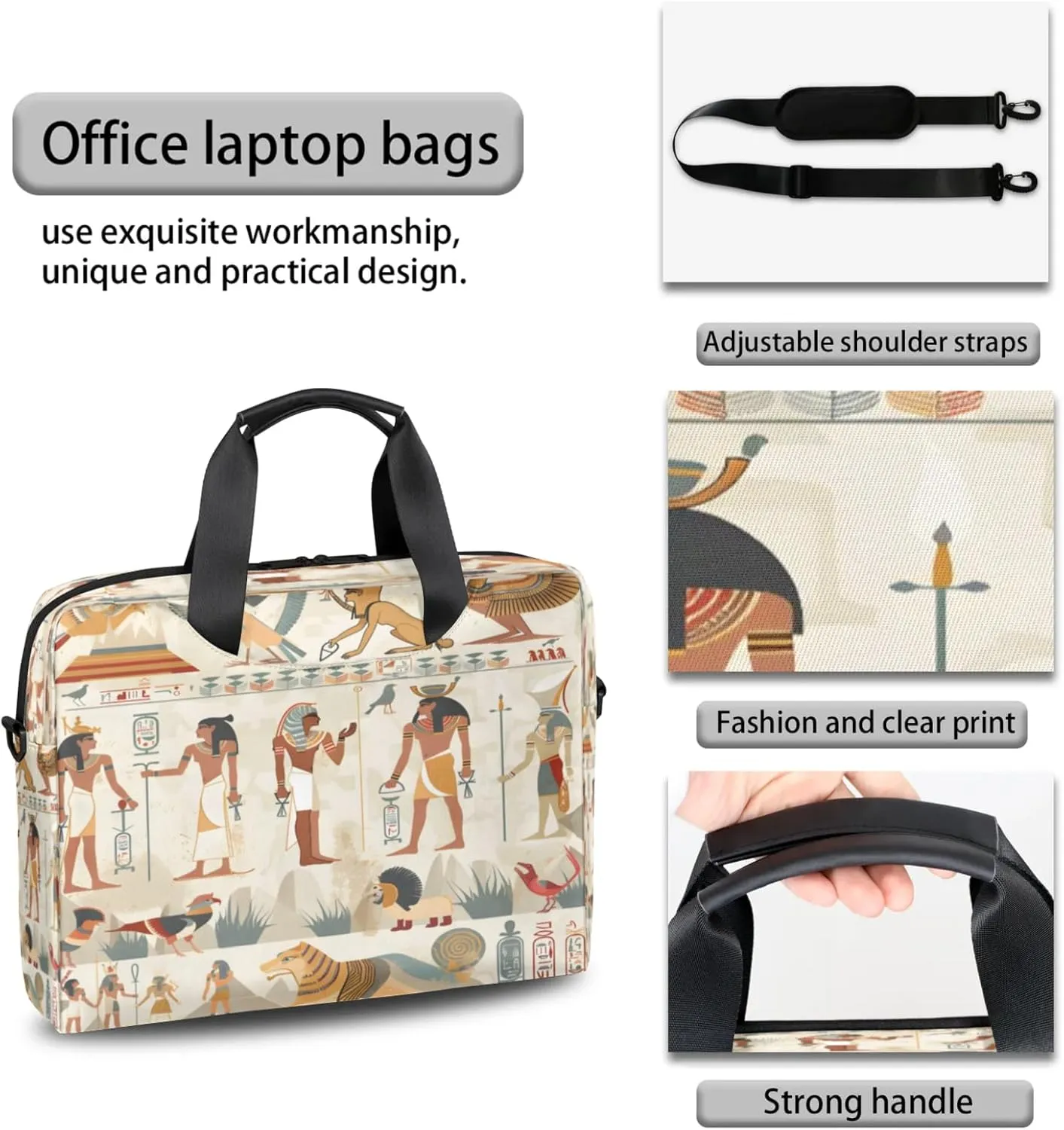 Laptop Shoulder Bag Compatible with Handle, Messenger Shoulder Case for Laptop or Tablet, Laptop Carrying Case