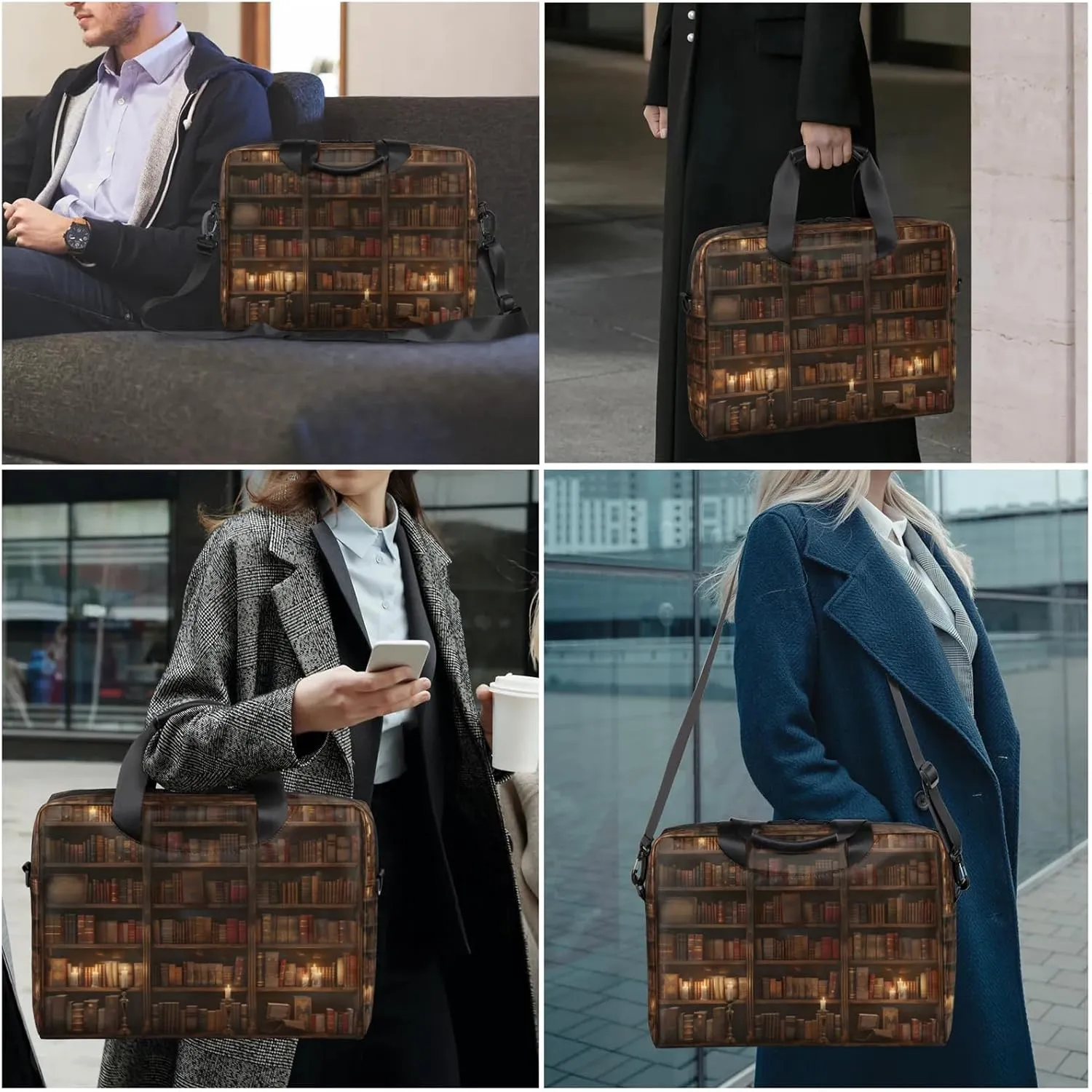 Laptop Shoulder Bag Compatible with Handle, Messenger Shoulder Case for Laptop or Tablet, Laptop Carrying Case