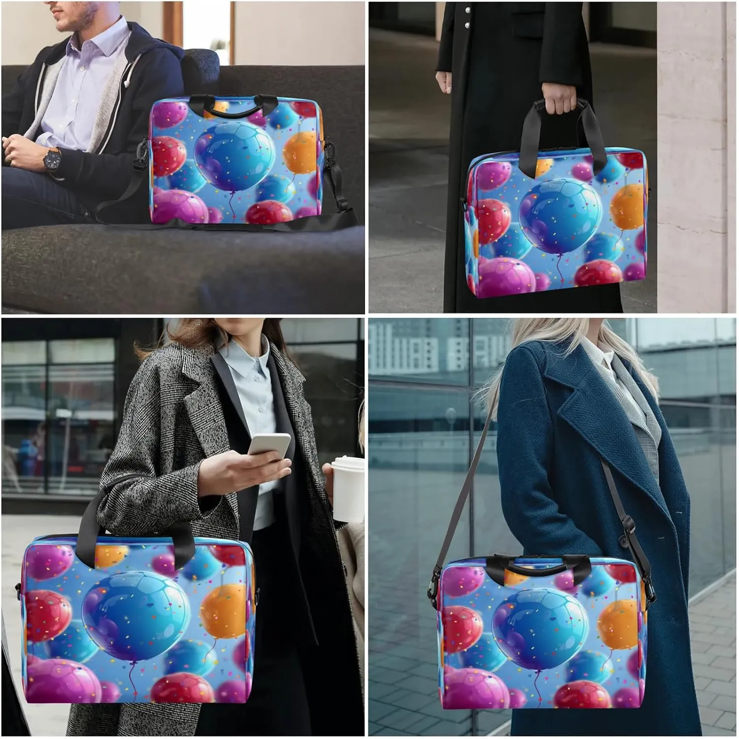 Laptop Shoulder Bag Compatible with Handle, Messenger Shoulder Case for Laptop or Tablet, Laptop Carrying Case