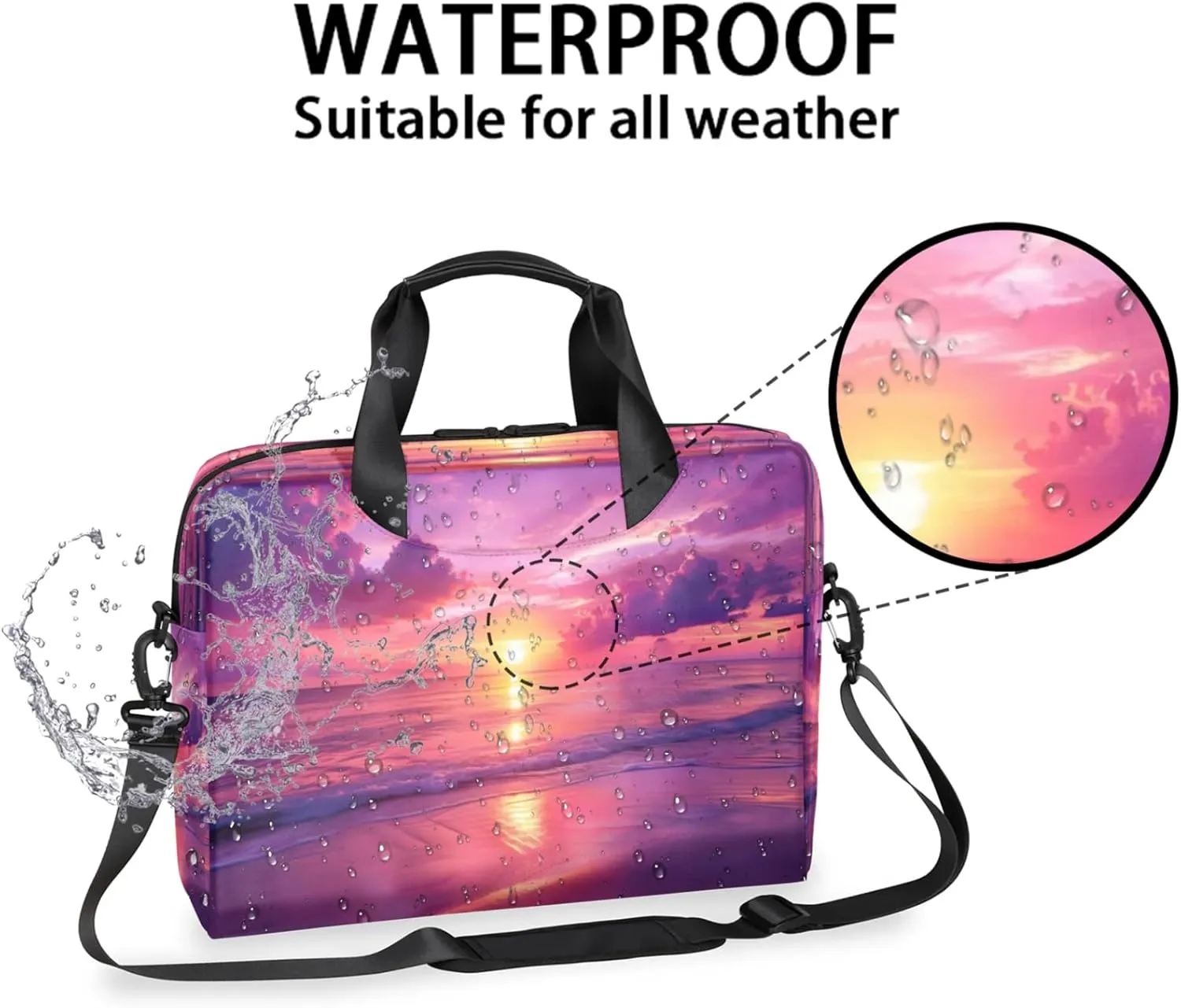 Laptop Shoulder Bag Compatible with Handle, Messenger Shoulder Case for Laptop or Tablet, Laptop Carrying Case