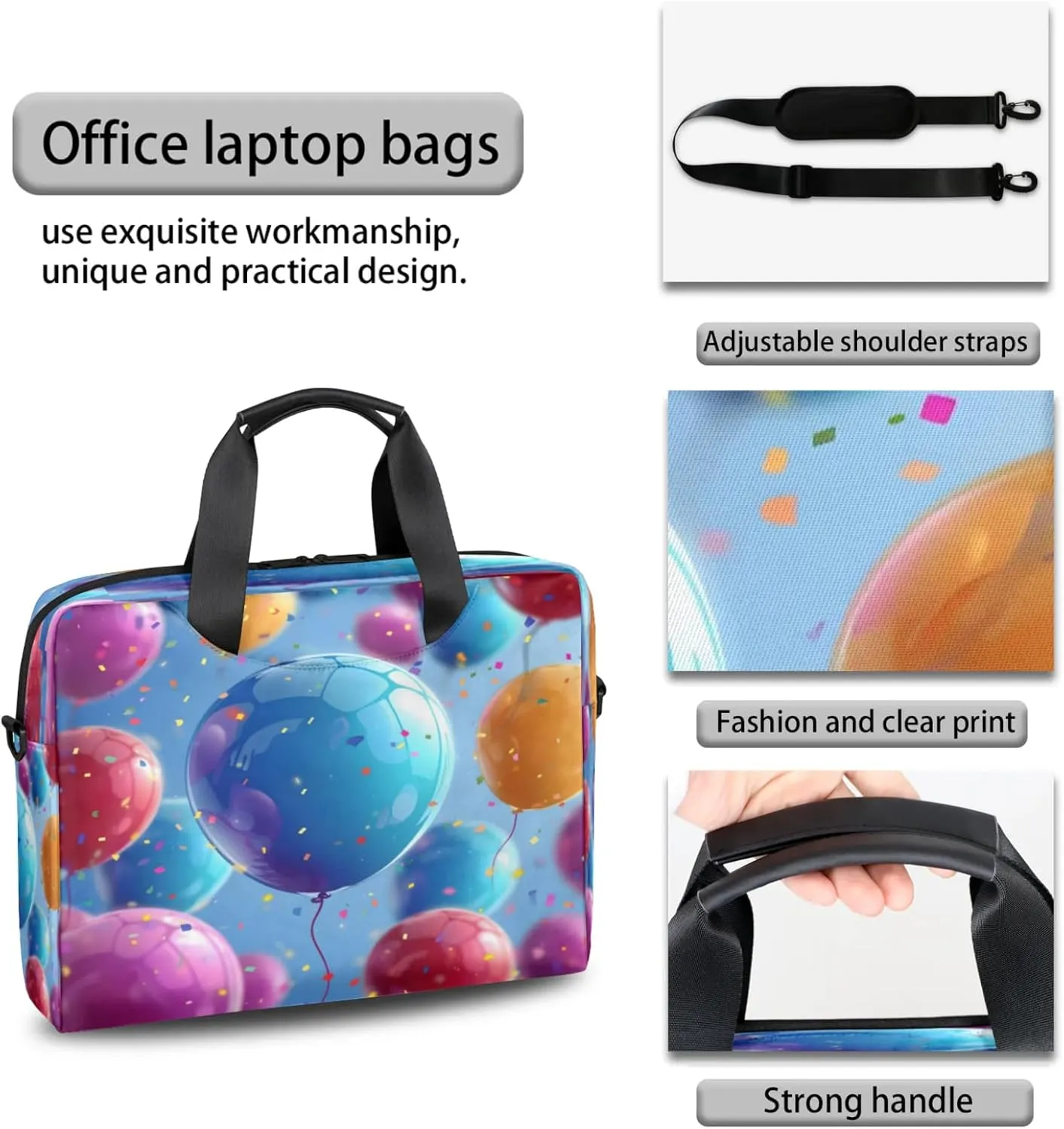 Laptop Shoulder Bag Compatible with Handle, Messenger Shoulder Case for Laptop or Tablet, Laptop Carrying Case