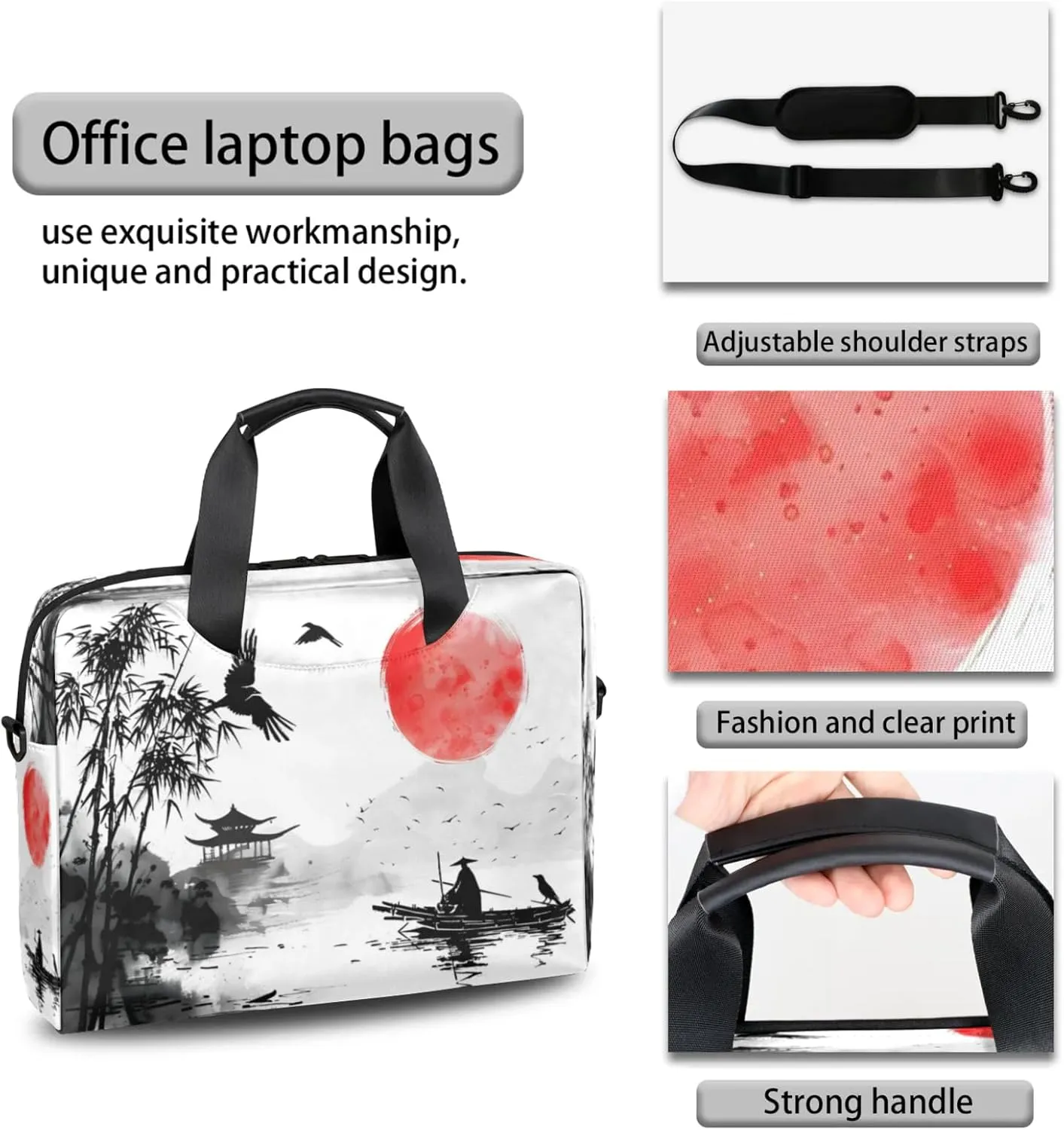 Laptop Shoulder Bag Compatible with Handle, Messenger Shoulder Case for Laptop or Tablet, Laptop Carrying Case
