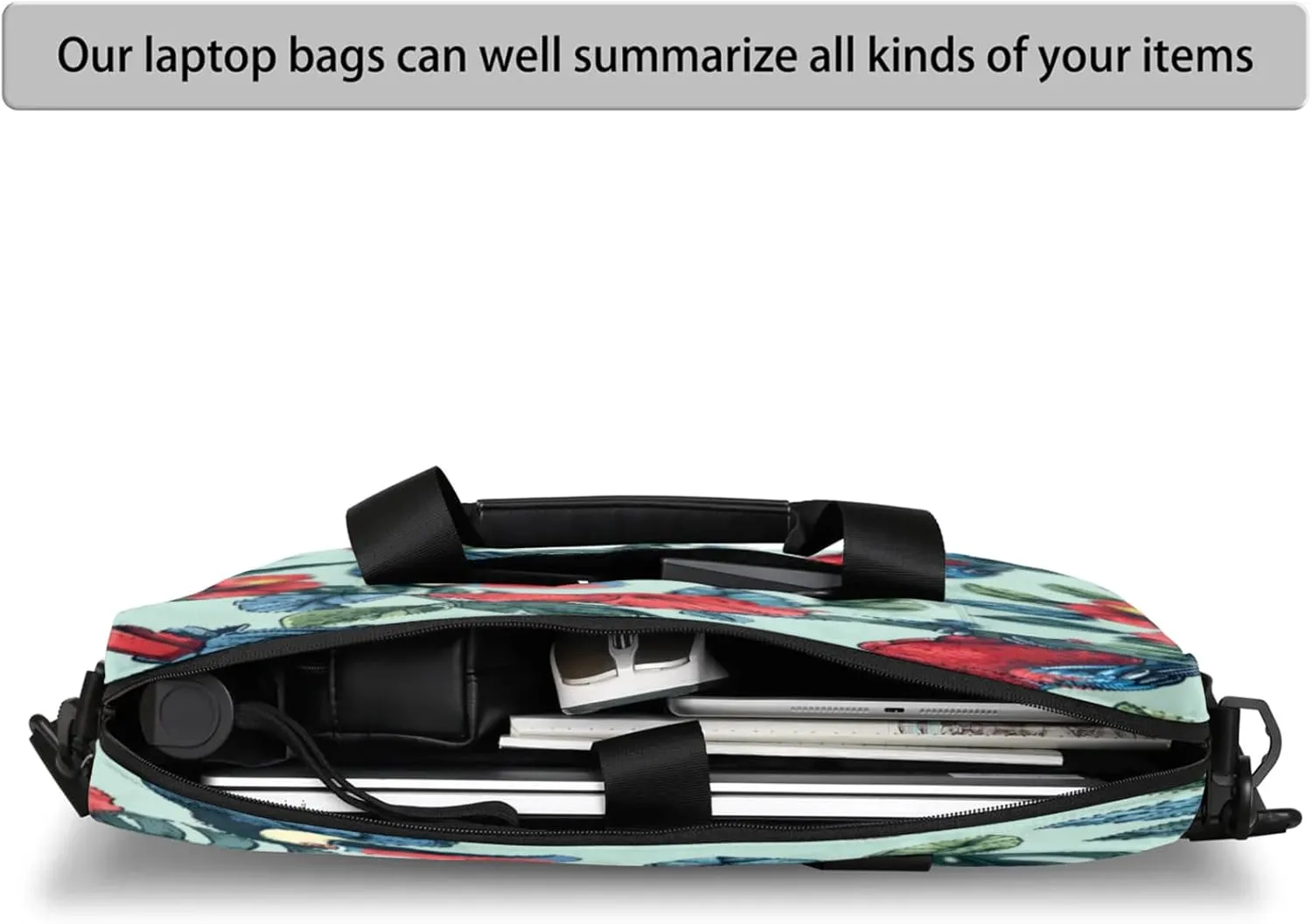 Laptop Shoulder Bag Compatible with Handle, Messenger Shoulder Case for Laptop or Tablet, Laptop Carrying Case