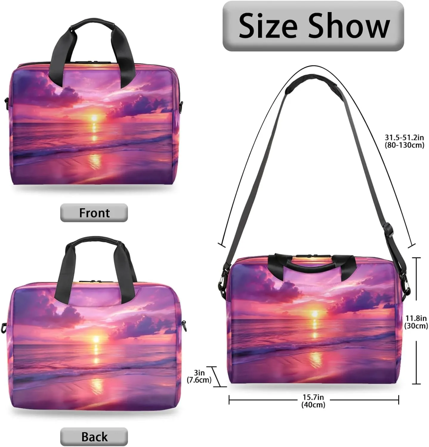 Laptop Shoulder Bag Compatible with Handle, Messenger Shoulder Case for Laptop or Tablet, Laptop Carrying Case