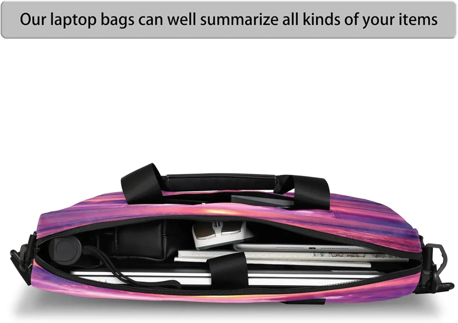 Laptop Shoulder Bag Compatible with Handle, Messenger Shoulder Case for Laptop or Tablet, Laptop Carrying Case