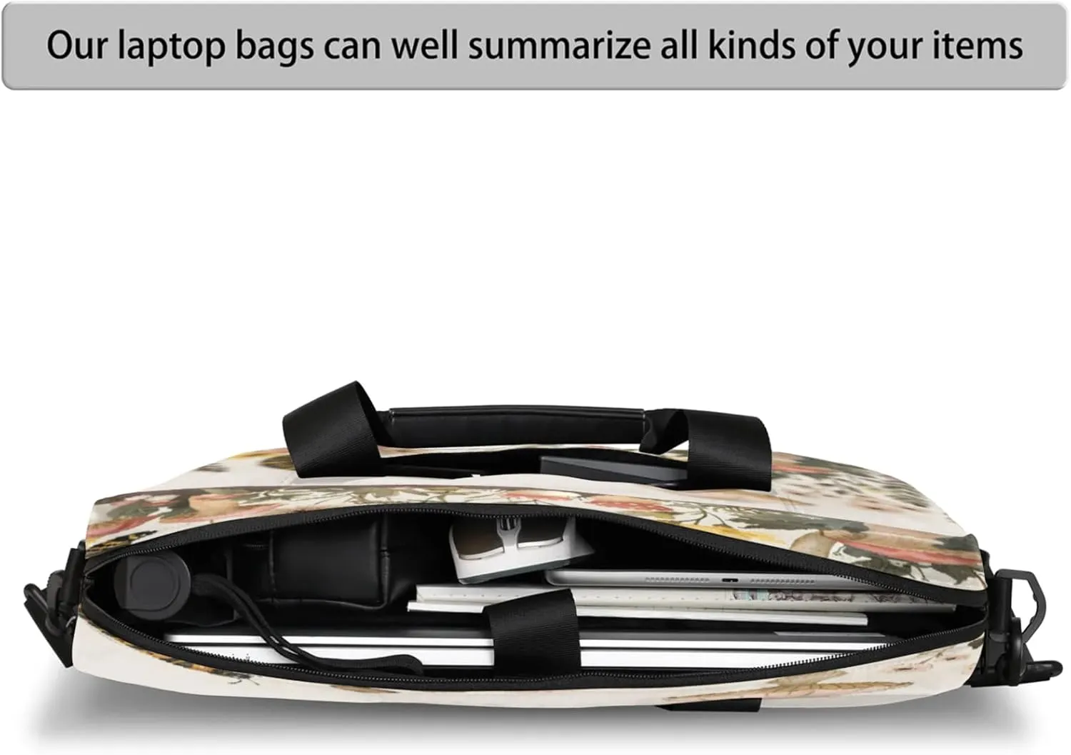 Laptop Shoulder Bag Compatible with Handle, Messenger Shoulder Case for Laptop or Tablet, Laptop Carrying Case
